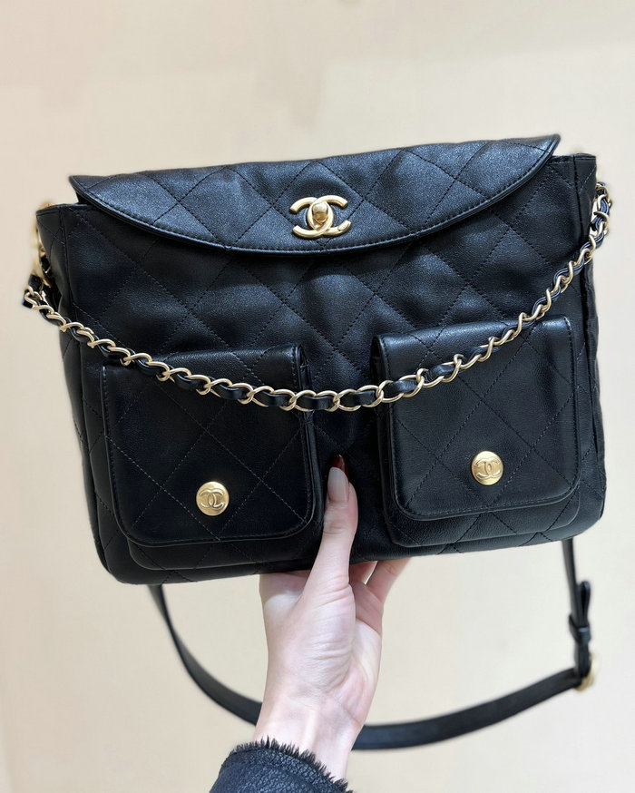 Chanel Large Hobo Bag Black AS4668