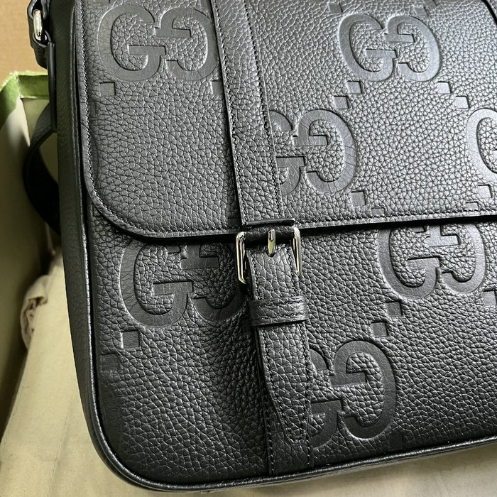 Gucci Jumbo GG Medium Messenger Bag Black 760234