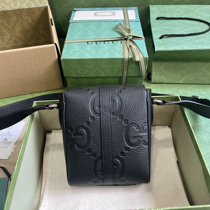 Gucci Jumbo GG Small Messenger Bag Black 760235