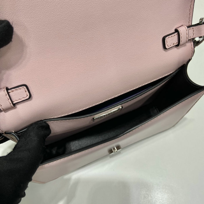 Prada Brushed leather shoulder bag Pink 1BH189