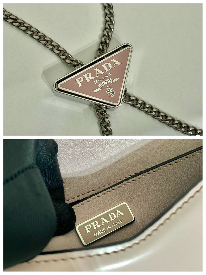 Prada Brushed leather shoulder bag Pink 1BH189