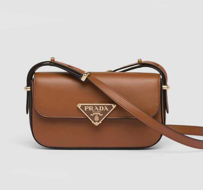 Prada Leather shoulder bag Brown 1BD339