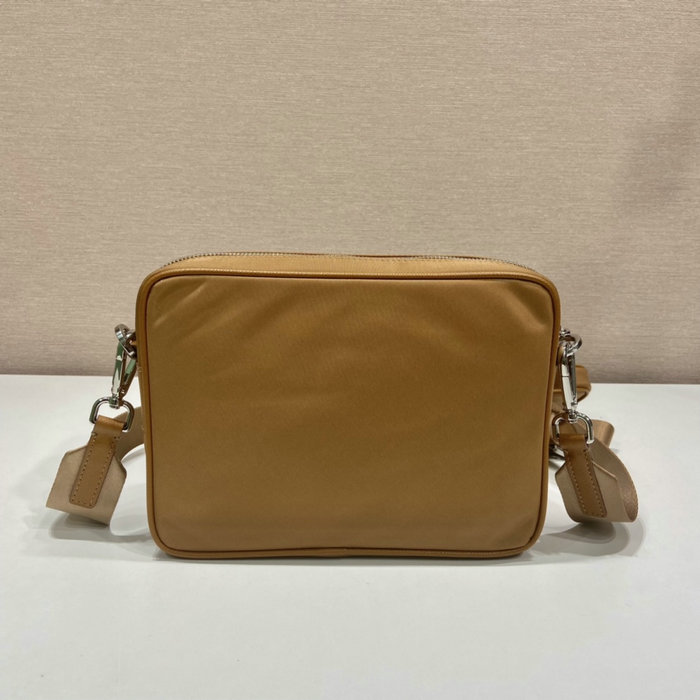 Prada Re-Nylon and Saffiano leather shoulder bag Camel 2VH133