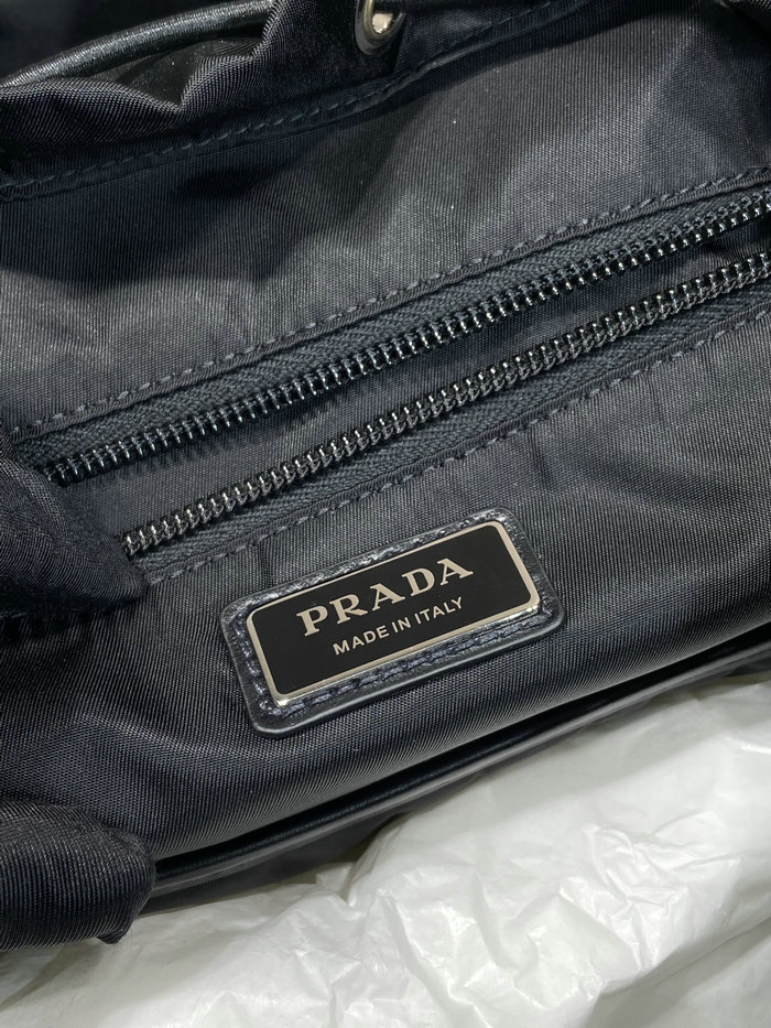 Prada Re-Nylon and leather backpack Black 2VZ108