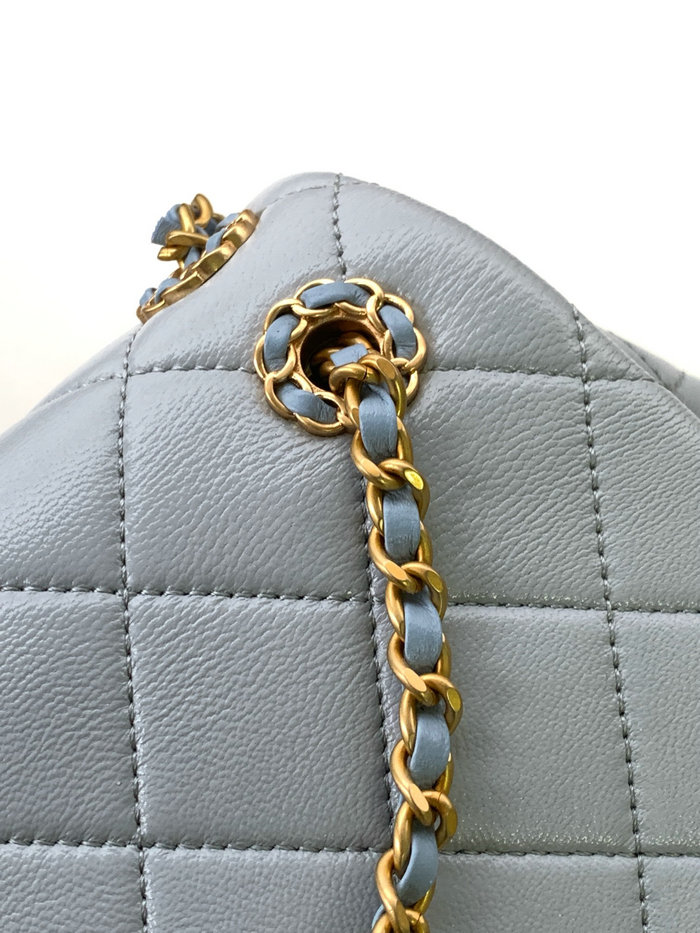 Chanel Lambskin Backpack Blue AS4762