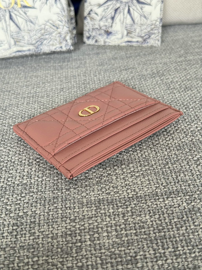 Dior Caro Freesia Card Holder Pink S5130