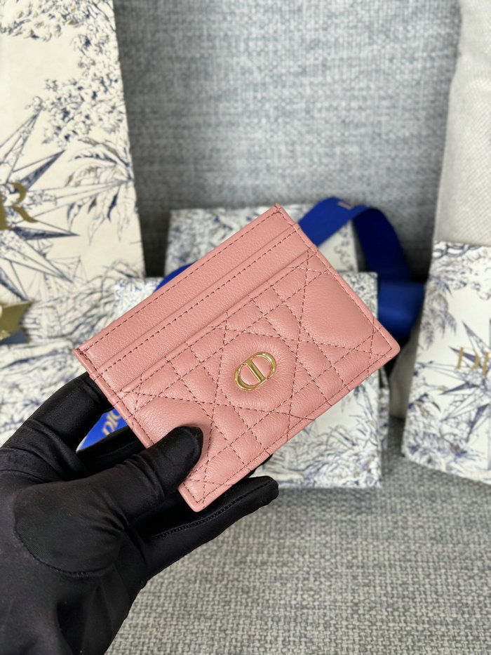 Dior Caro Freesia Card Holder Pink S5130