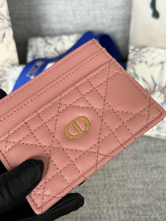 Dior Caro Freesia Card Holder Pink S5130