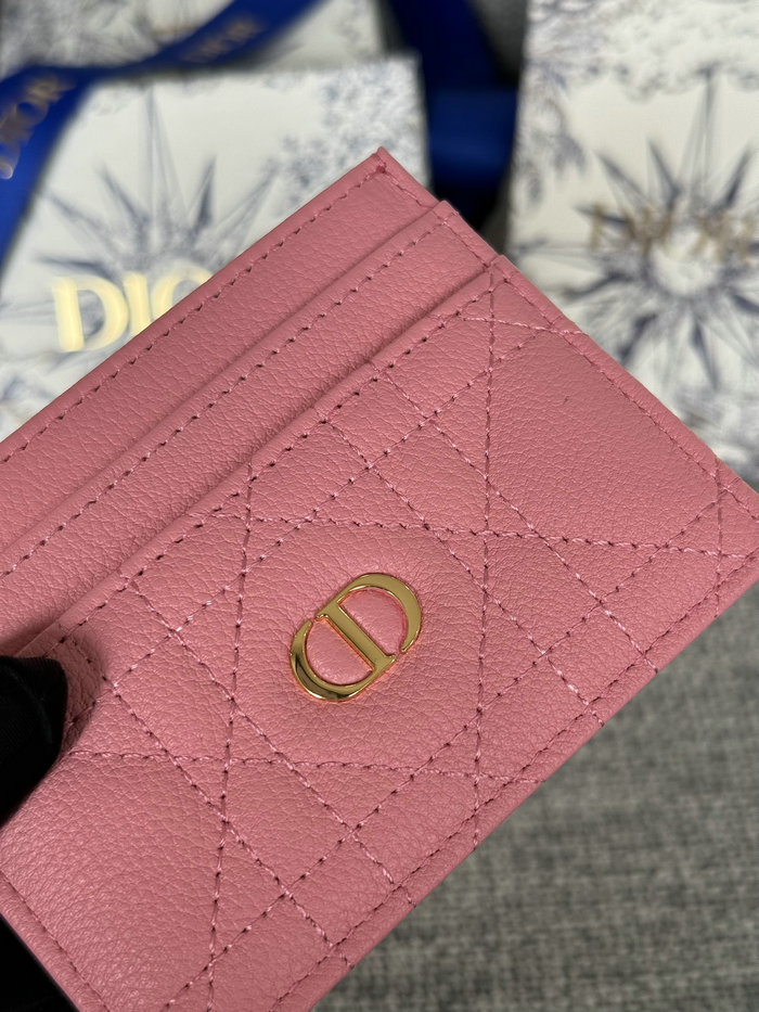 Dior Caro Freesia Card Holder Rose S5130