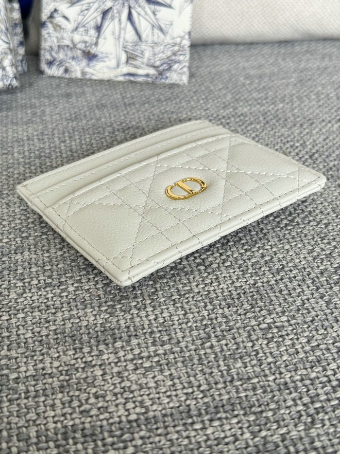 Dior Caro Freesia Card Holder White S5130