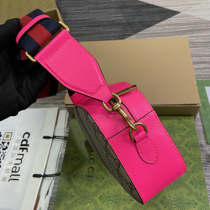 Gucci Ophidia GG Small Crossbody Bag Pink 752591