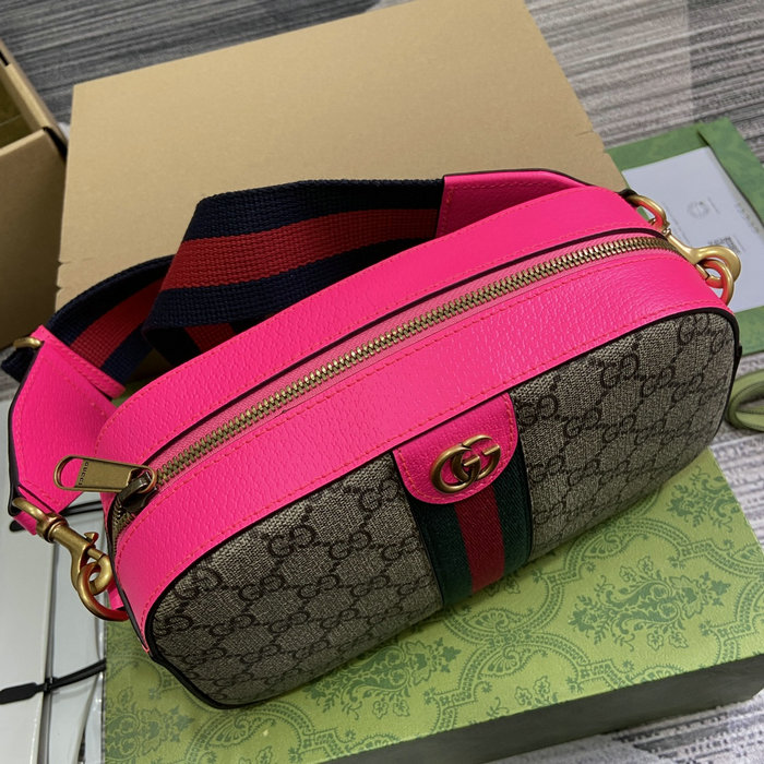 Gucci Ophidia GG Small Crossbody Bag Pink 752591