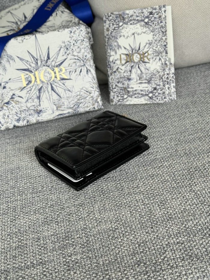 Lady Dior Lambskin Flap Card Holder S0011