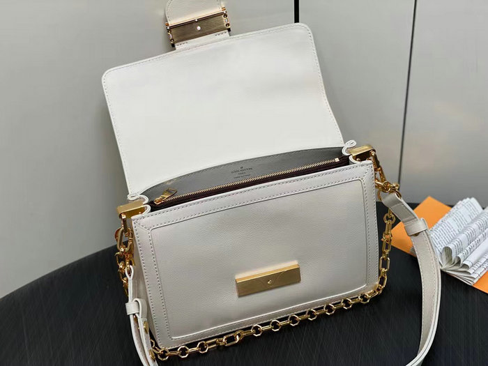 Louis Vuitton Dauphine Soft MM White M25209