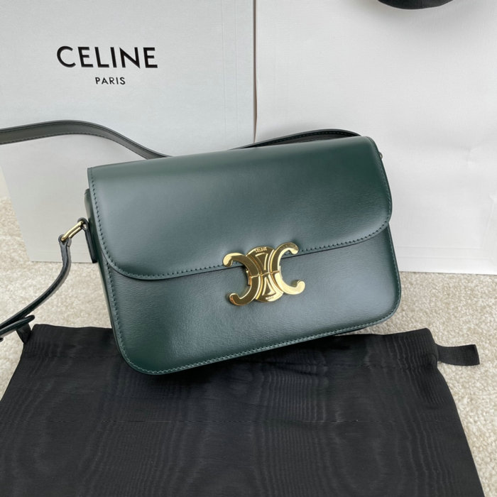 Celine Medium Triomphe Bag Green Cl35023