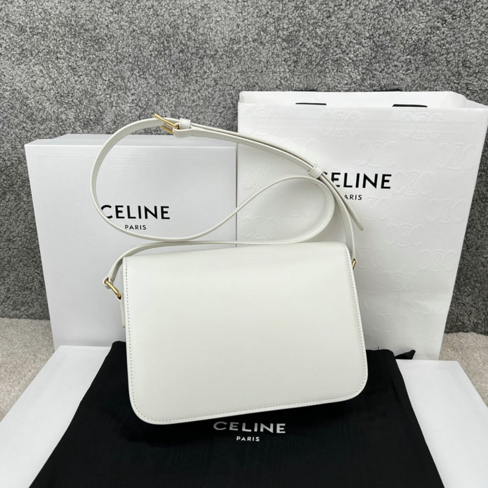 Celine Medium Triomphe Bag White Cl35023