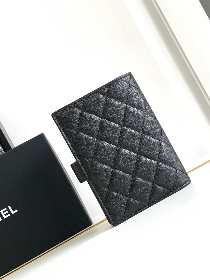 Chanel Grain Calfskin Passport Holder AP0430