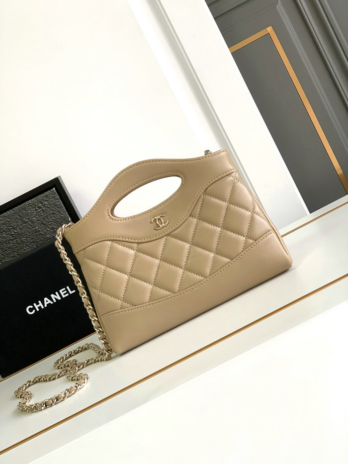 Chanel Mini 31 Clutch With Chain Beige AS3656