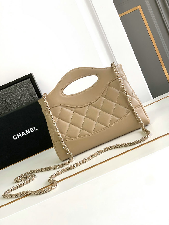 Chanel Mini 31 Clutch With Chain Beige AS3656