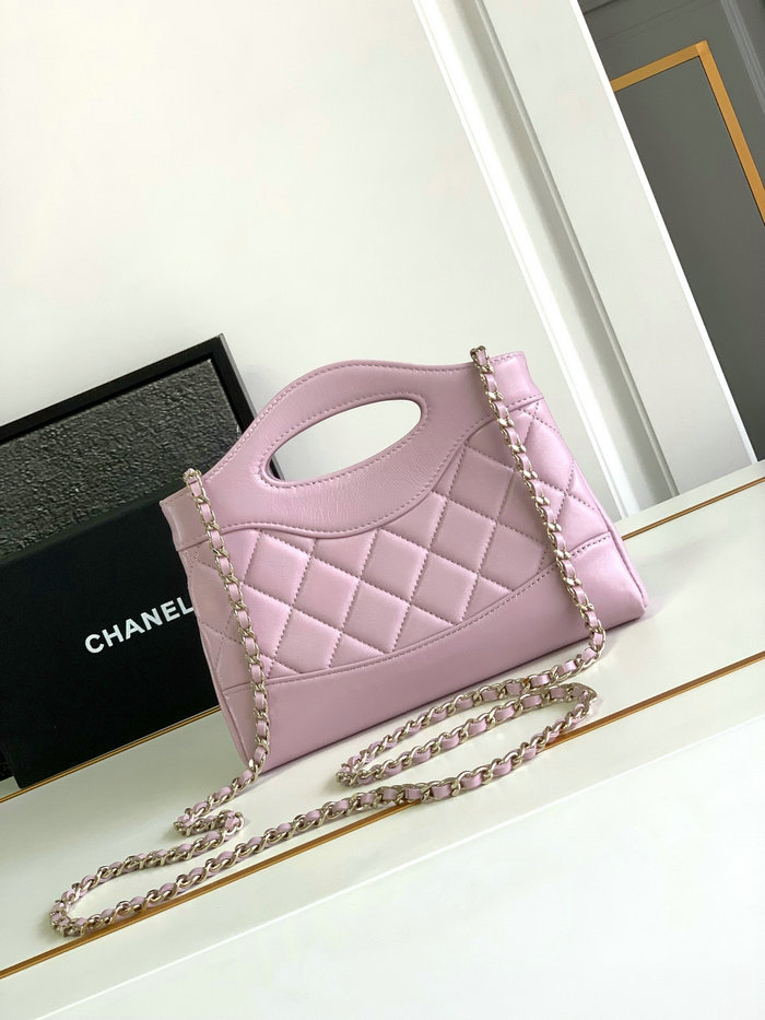 Chanel Mini 31 Clutch With Chain Pink AS3656