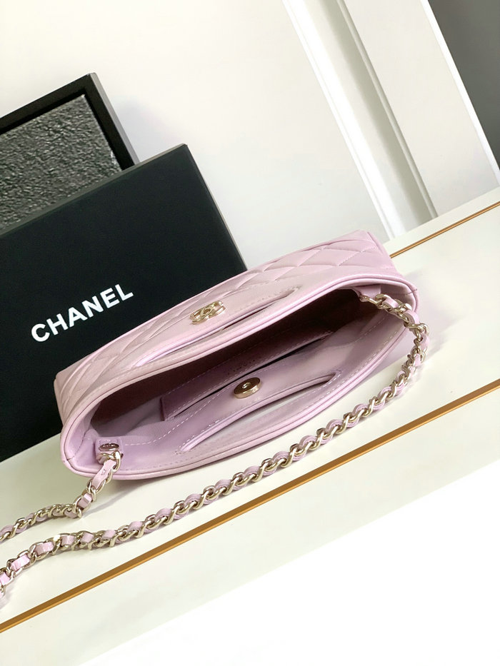 Chanel Mini 31 Clutch With Chain Pink AS3656