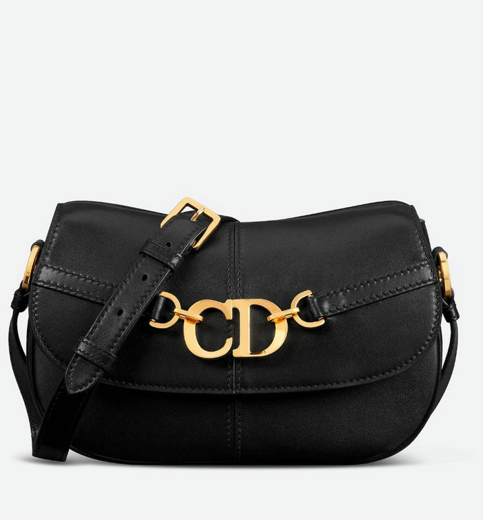 Dior Calfskin Small CD Besace Bag Black D8010