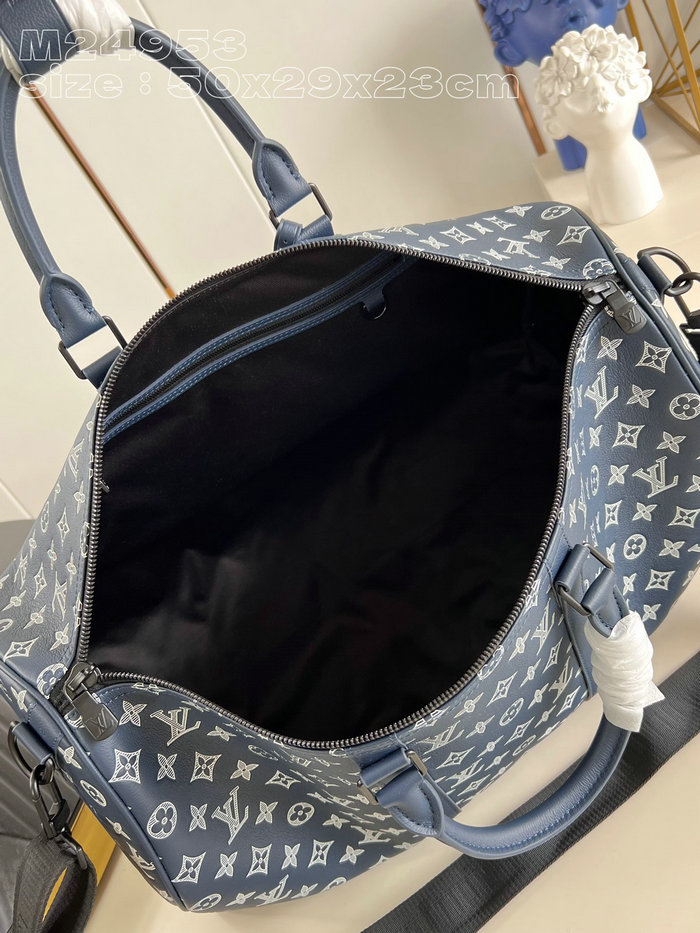 Louis Vuitton Keepall Bandouliere 50 Blue M24953