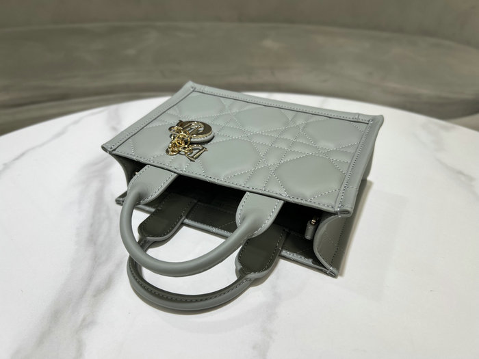 Mini Dior Book Tote Stone Grey S5573