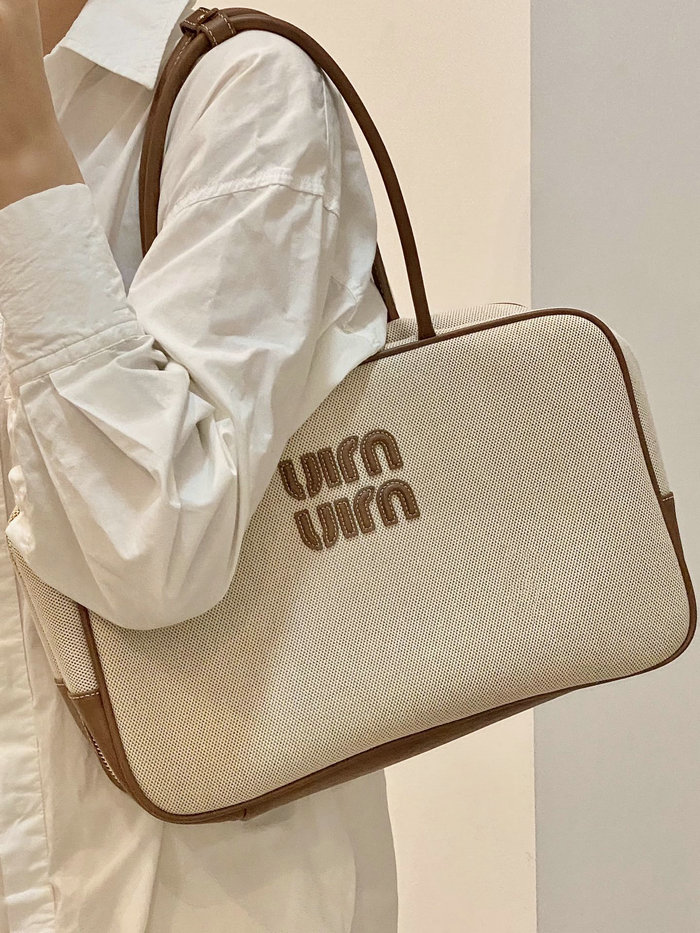 Miu Miu Canvas Top-handle Bag 5BB117