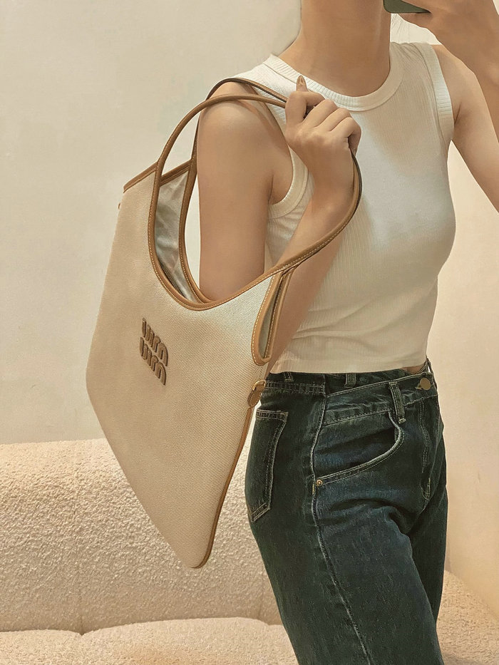 Miu Miu Ivy Canvas Tote Bag 5BG231