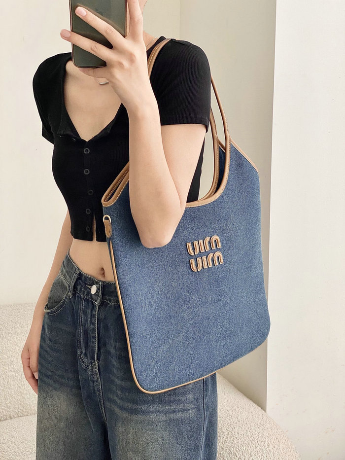 Miu Miu Ivy Denim Tote Bag 5BG231