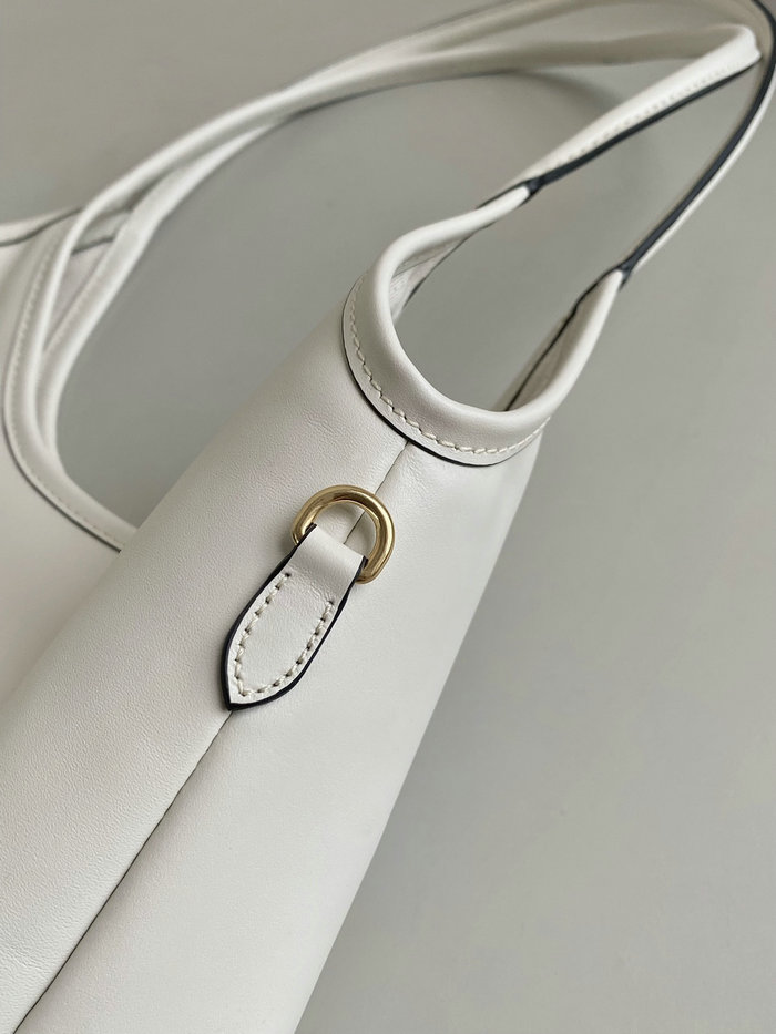 Miu Miu Ivy Leather Tote Bag White 5BG231