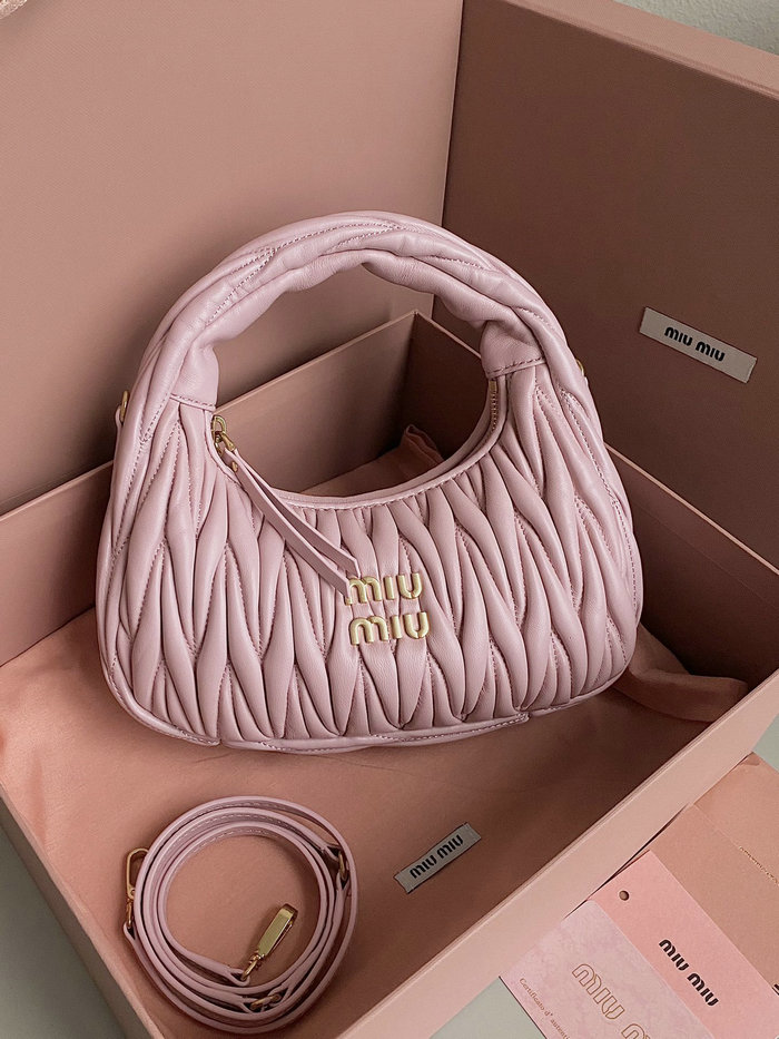 Miu Miu Wander Hobo Bag Alabaster Pink 5BC125