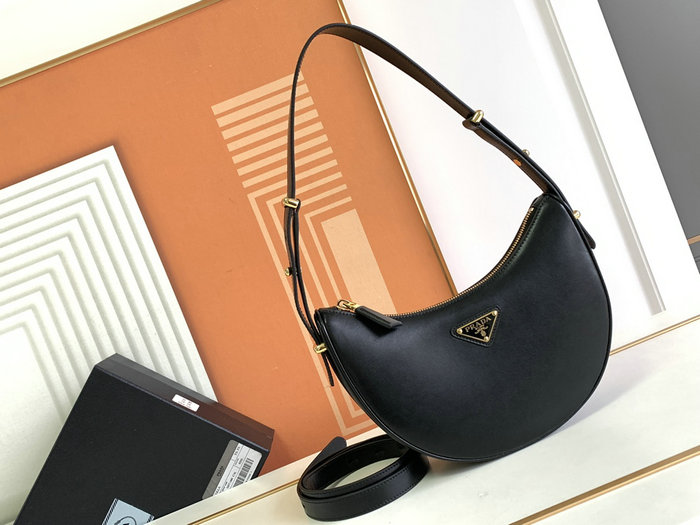 Prada Arque leather shoulder bag Black 1BC194