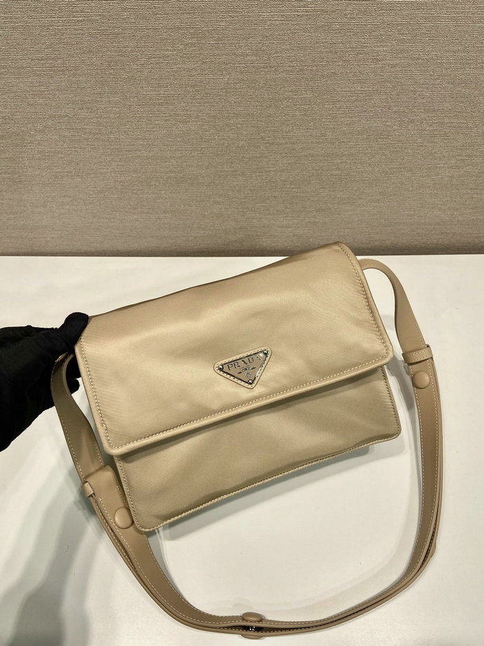 Prada Small padded Re-Nylon shoulder bag Beige 1BD313