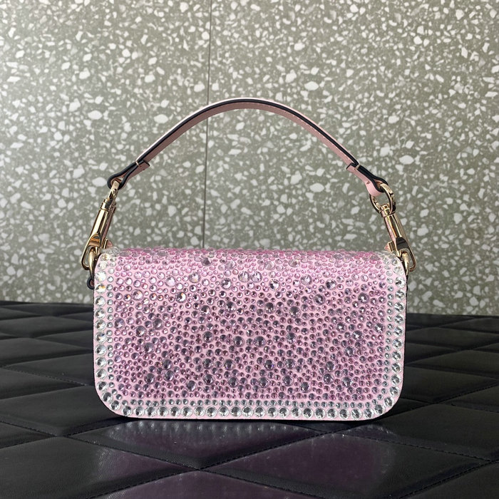 Valentino Small Loco Shoulder Bag Pink V5013