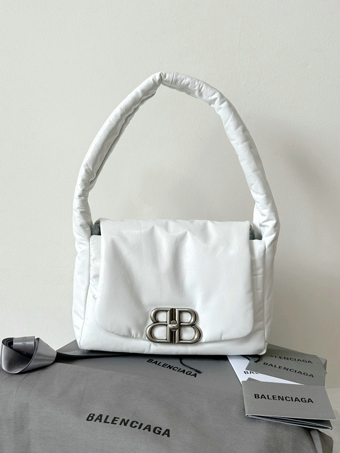 Balenciaga Monaco Small Sling Bag White B787896