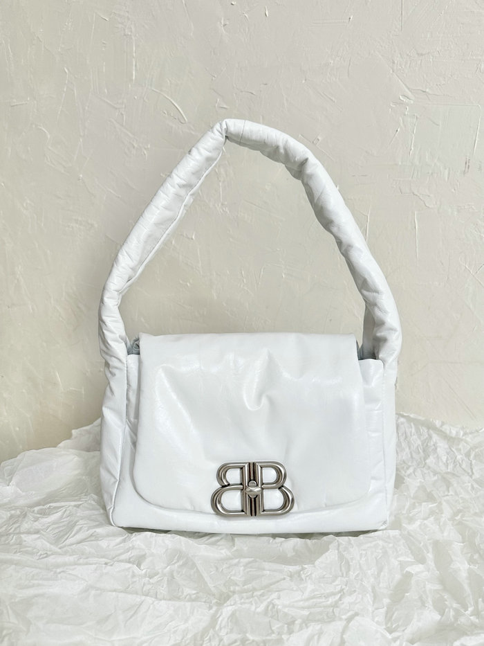 Balenciaga Monaco Small Sling Bag White B787896