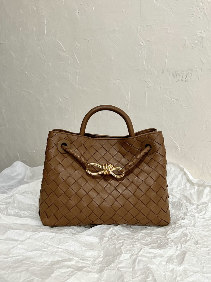 Bottega Veneta Small Andiamo Tote Bag Brown B74356