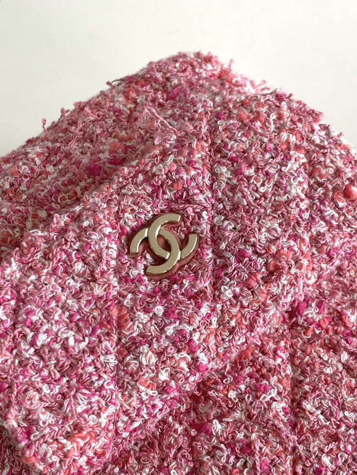 Chanel Tweed Backpack Pink AP3753