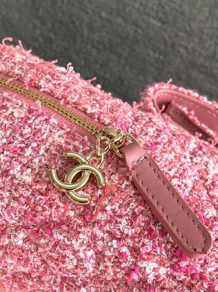 Chanel Tweed Backpack Pink AP3753