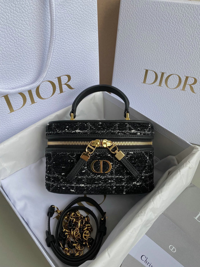 Dior Caro Tweed Mini Vanity Case S5198