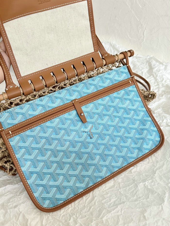 Goyard Aligre Bag Raffia Net Bag G6906 Blue