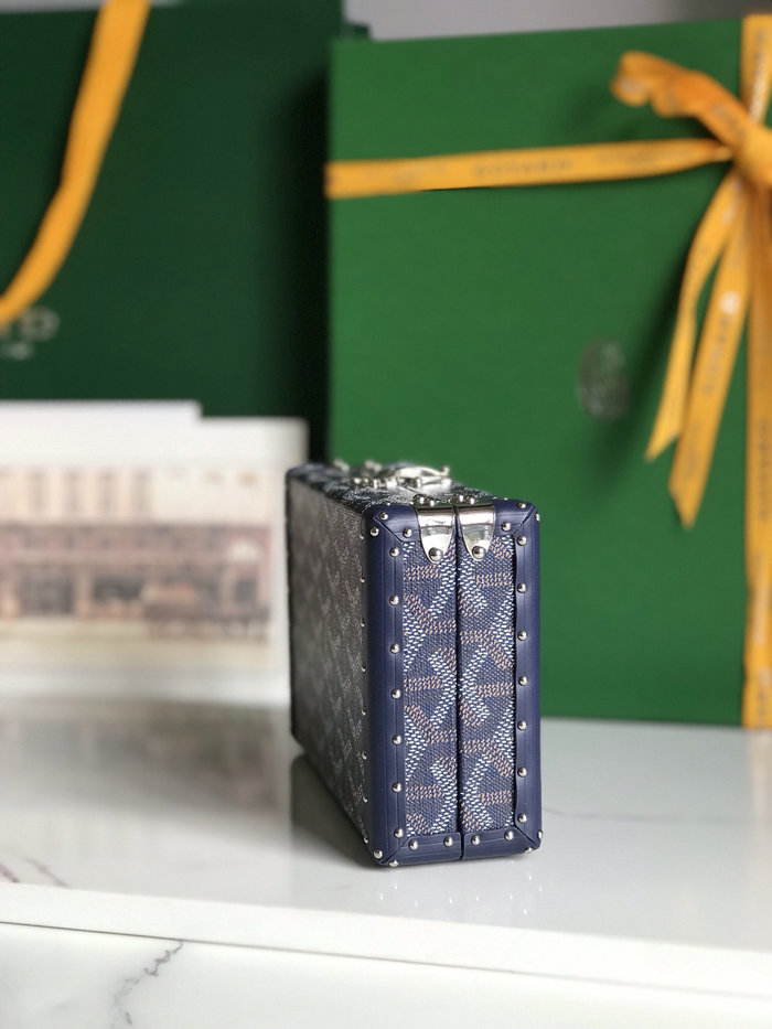 Goyard Minaudiere Trunk Bag G020177 Navy