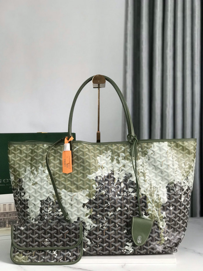 Goyard Saint Louis Tote with Print Green G6001