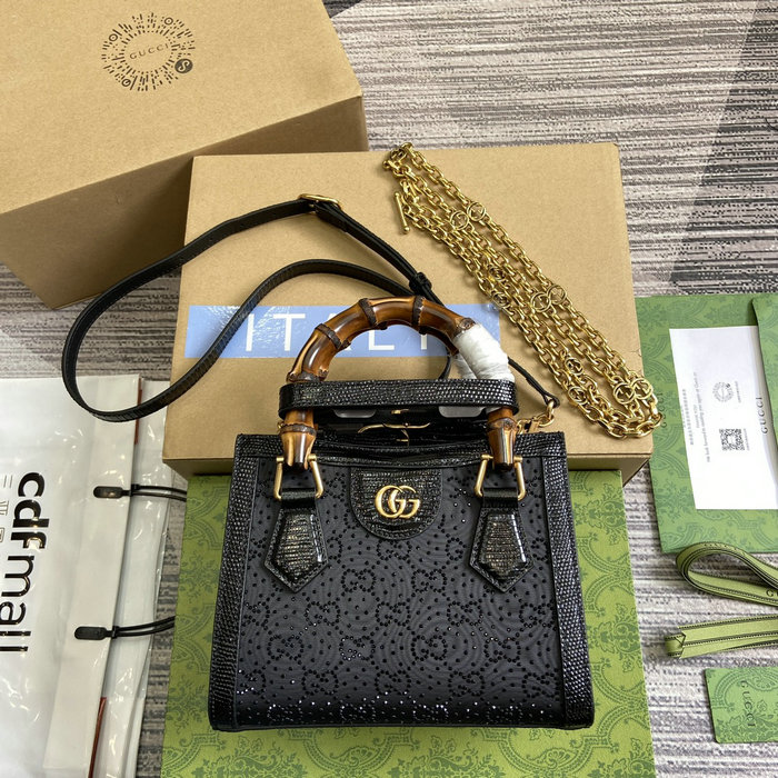 Gucci Diana Crystal Mini Tote Bag 707449