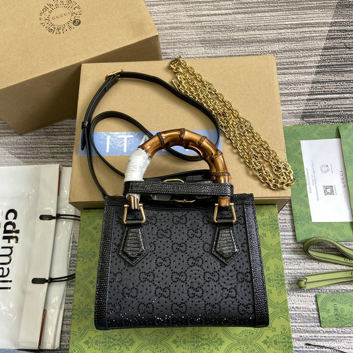 Gucci Diana Crystal Mini Tote Bag 707449