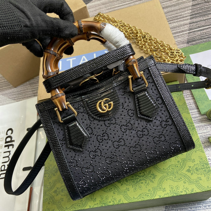 Gucci Diana Crystal Mini Tote Bag 707449