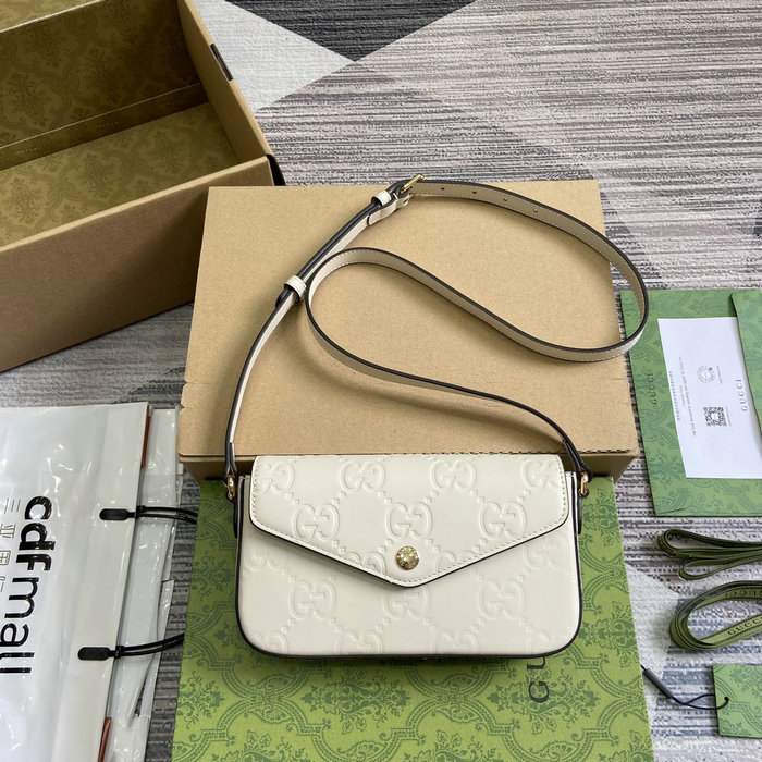 Gucci GG Super Mini Shoulder Bag White 772794