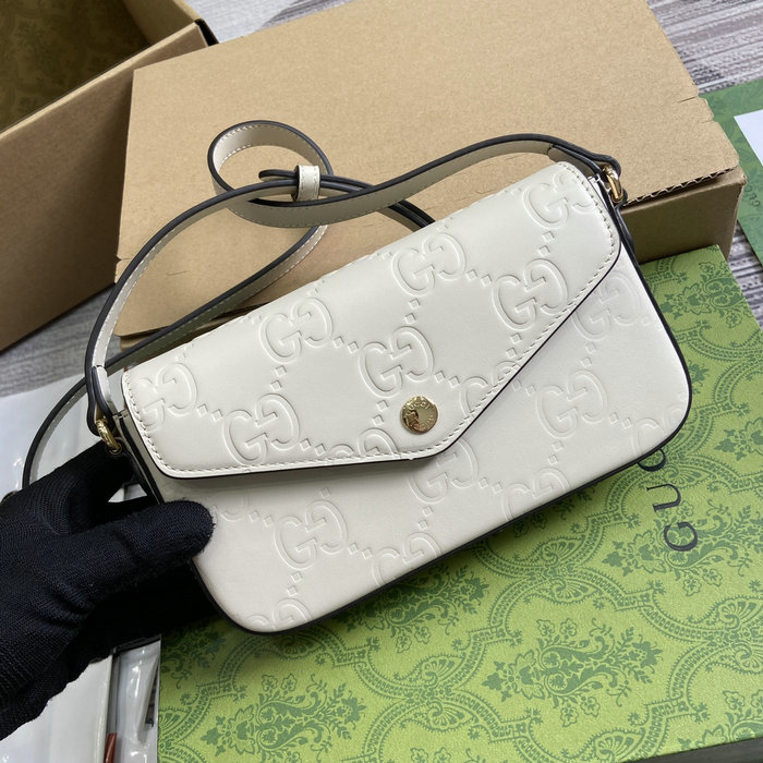 Gucci GG Super Mini Shoulder Bag White 772794